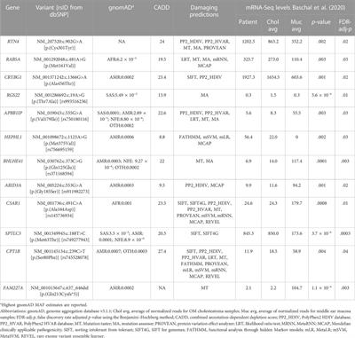 Novel candidate genes for cholesteatoma in chronic otitis media